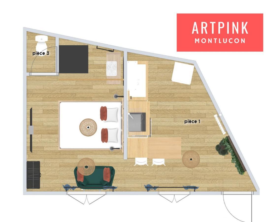 Artpink - Ideal Pros - Proche Commerces - Agathor Монлюсон Экстерьер фото