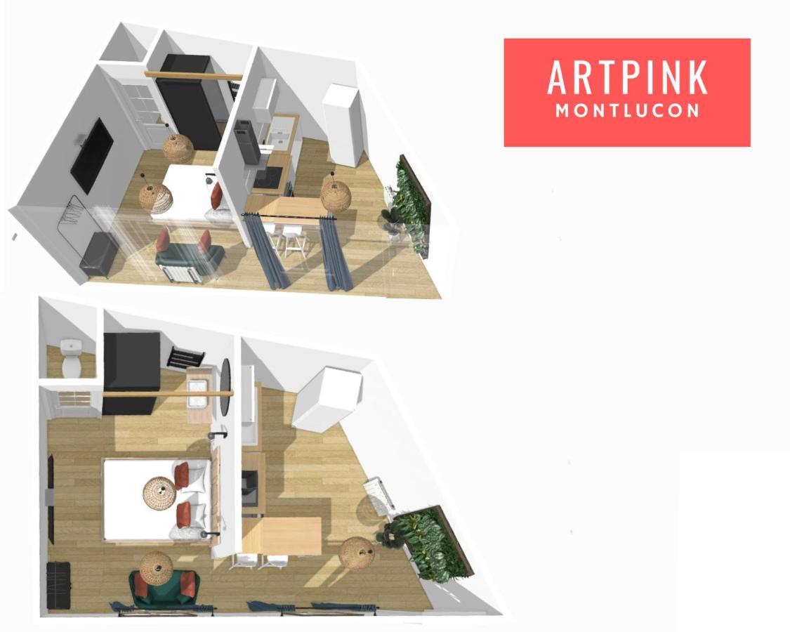 Artpink - Ideal Pros - Proche Commerces - Agathor Монлюсон Экстерьер фото